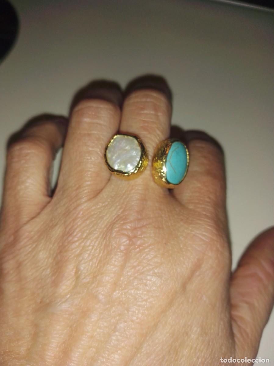 Joyeria: Anillo n&aacute;car y turquesa - Foto 1