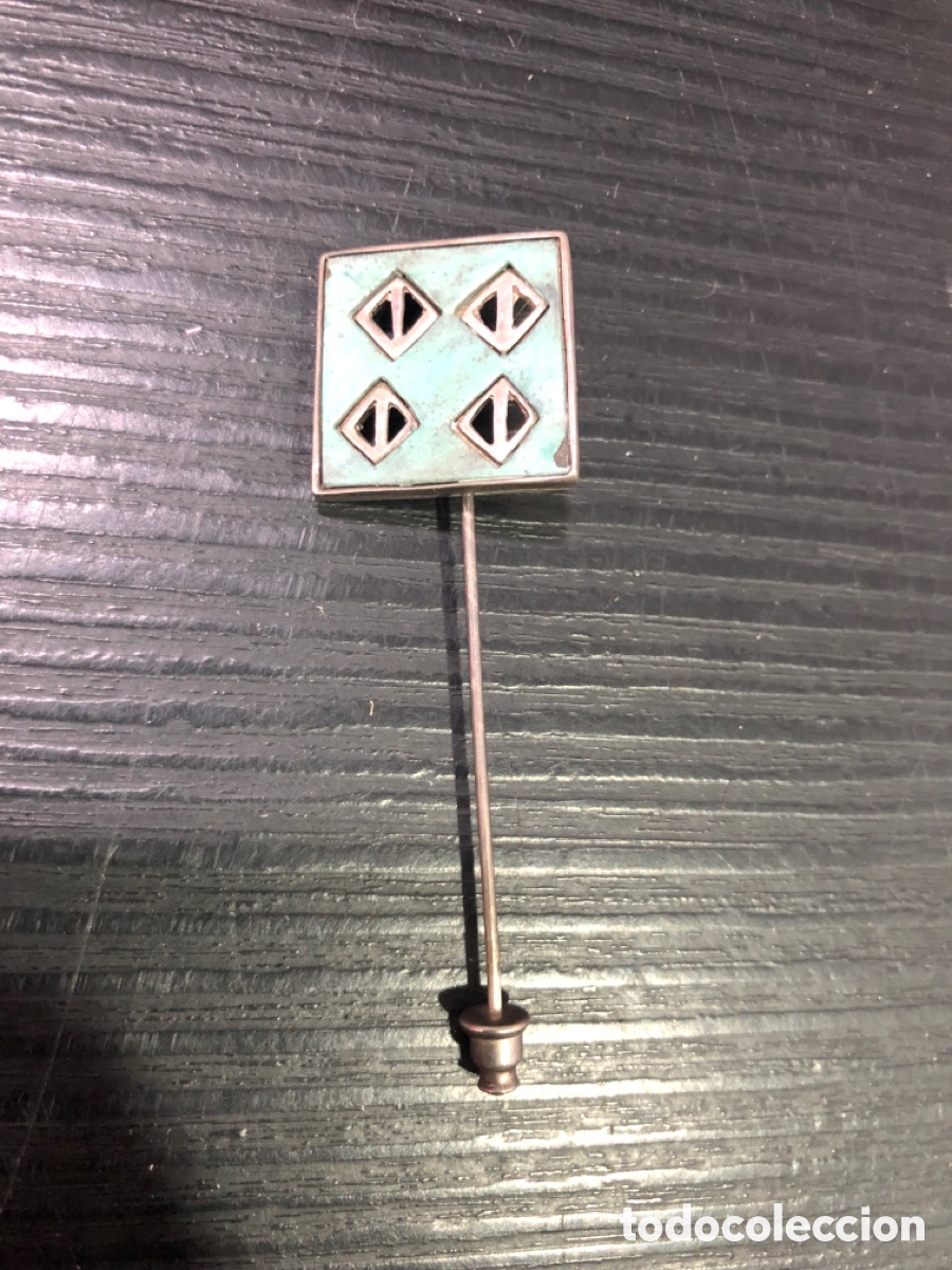 Joyeria: Broche de aguja de plata y esmalte (L14) - Foto 1