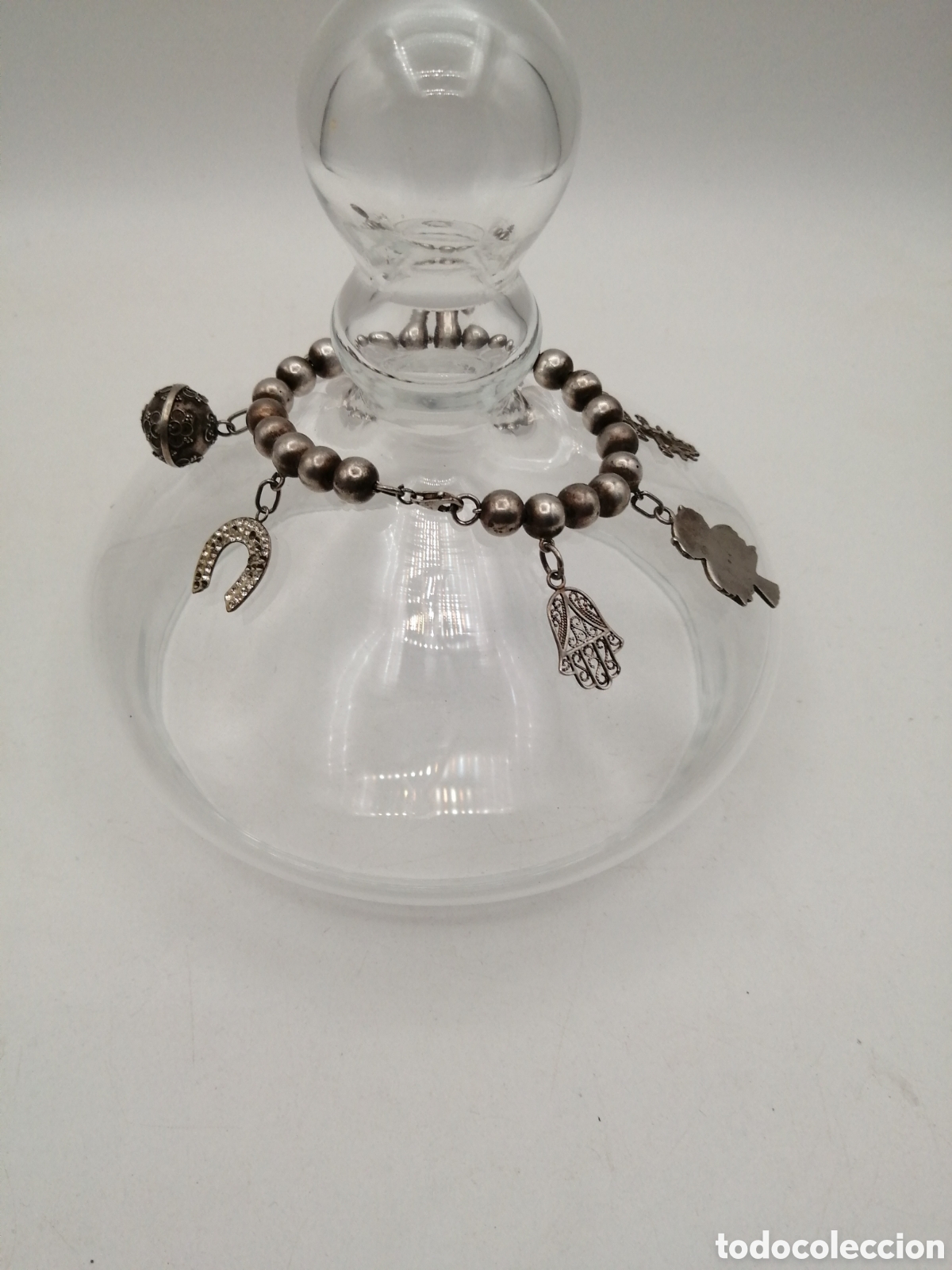 Joyeria: Pulsera plata de ley. Bolas y 7 amuletos - Foto 6