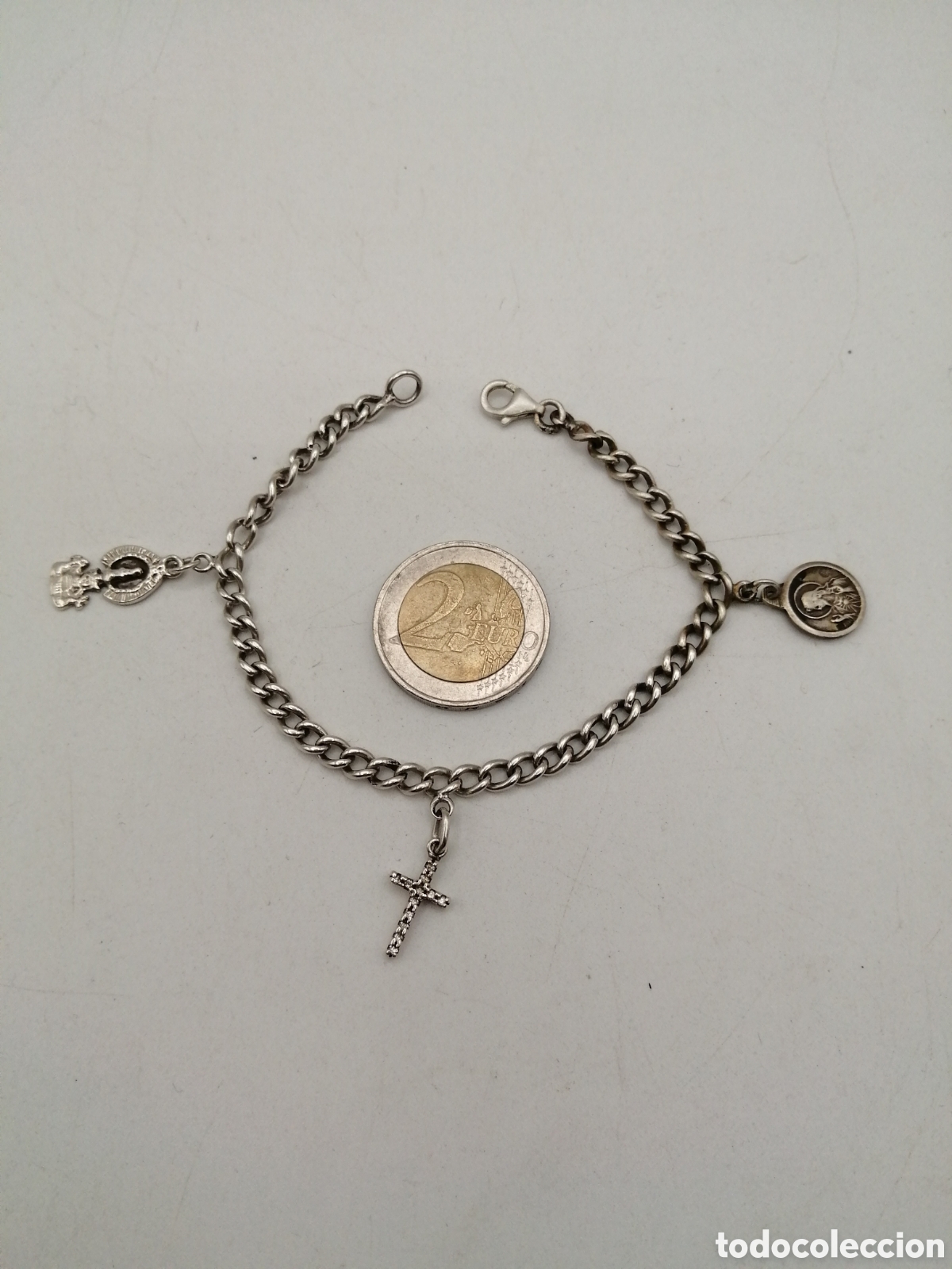 Joyeria: Pulsera plata de ley. 3 amuletos - Foto 3