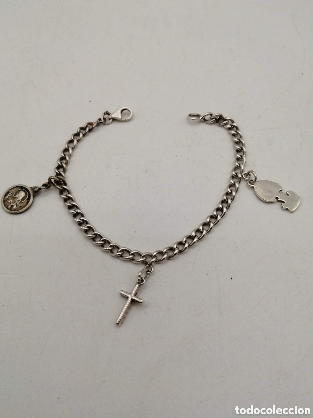 Joyeria: Pulsera plata de ley. 3 amuletos - Foto 4