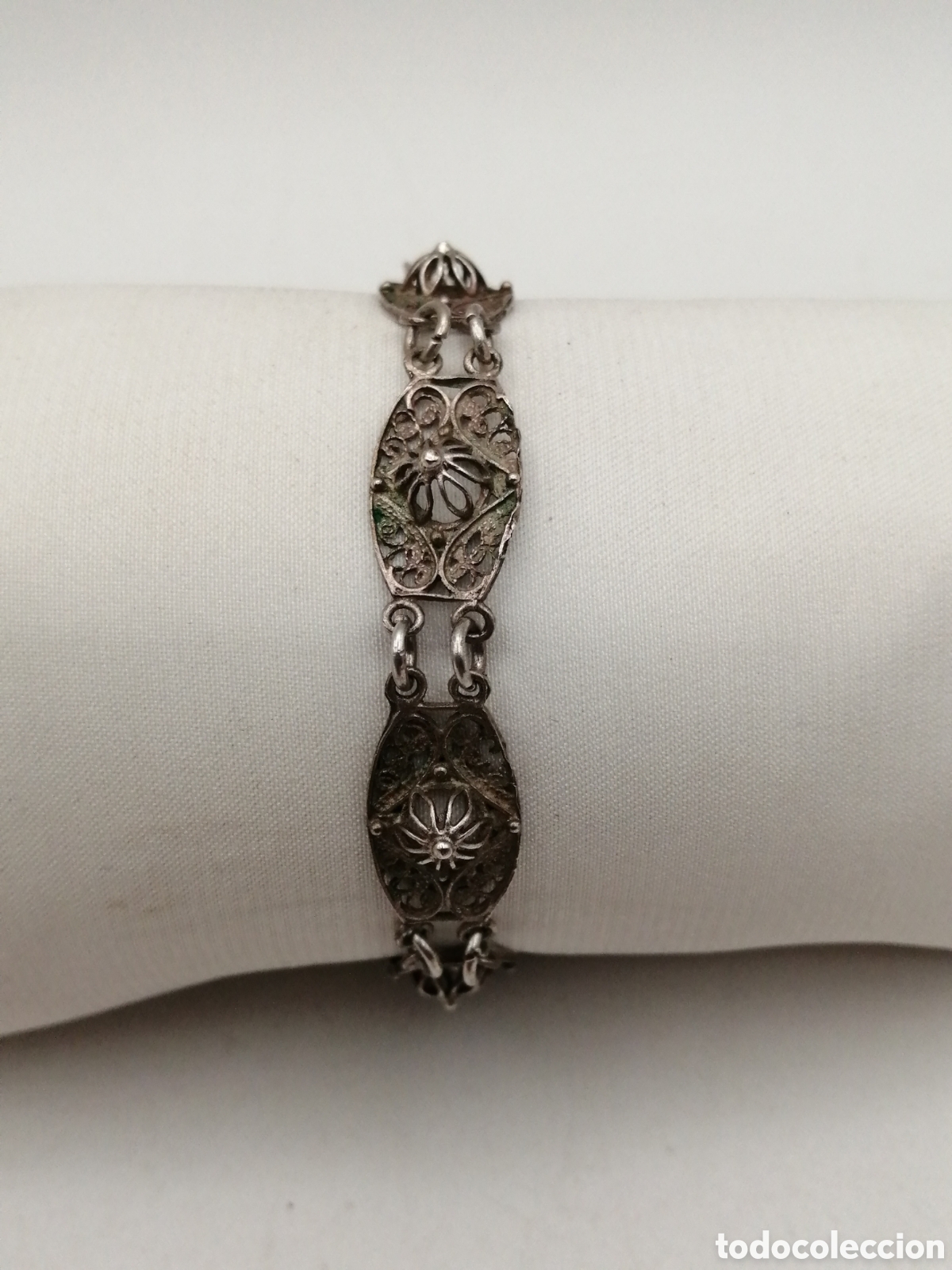 Joyeria: Antigua pulsera plata filigrana - Foto 3