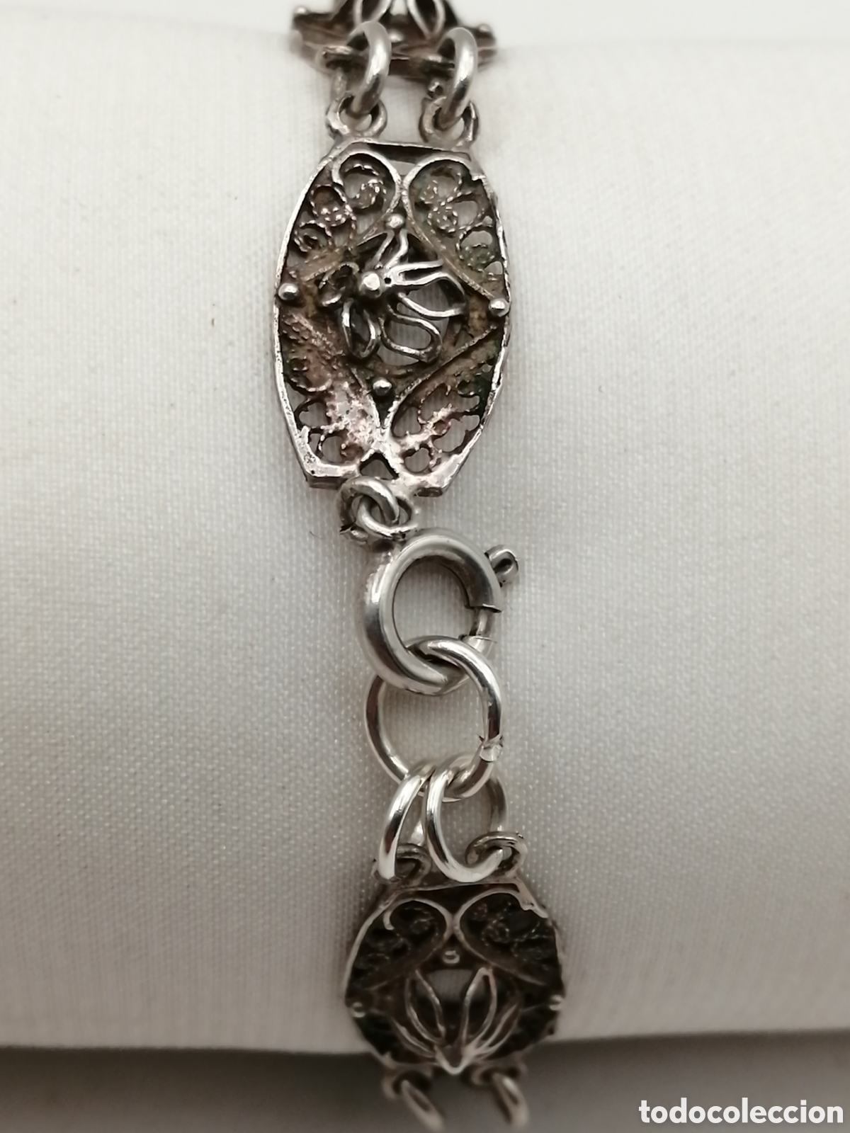 Joyeria: Antigua pulsera plata filigrana - Foto 5