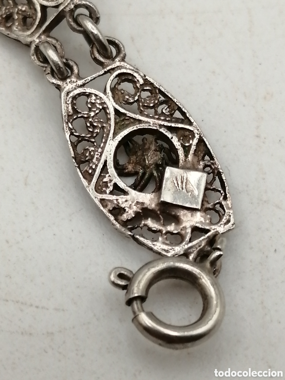 Joyeria: Antigua pulsera plata filigrana - Foto 6