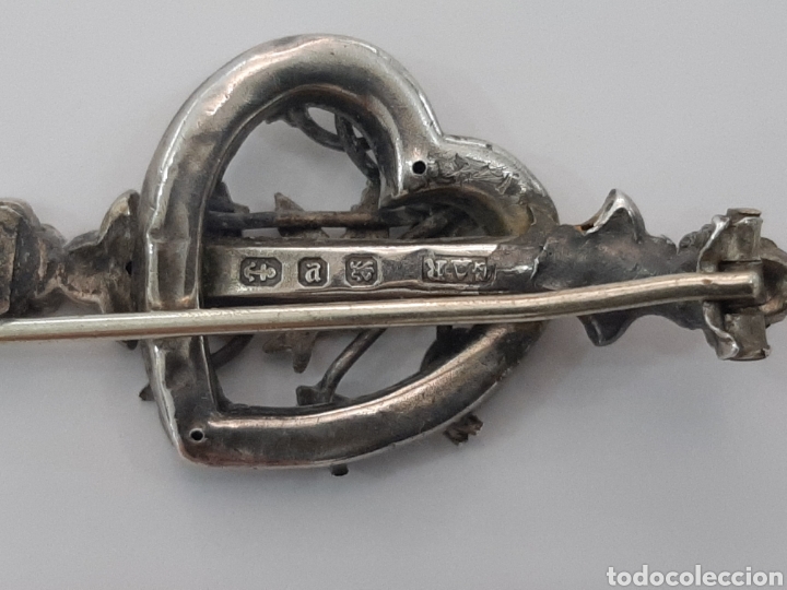 Joyeria: Broche plata y oro ingl&eacute;s antiguo con sellos - Foto 6