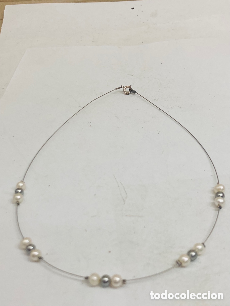 Joyeria: Gargantilla de plata y perla - Foto 1