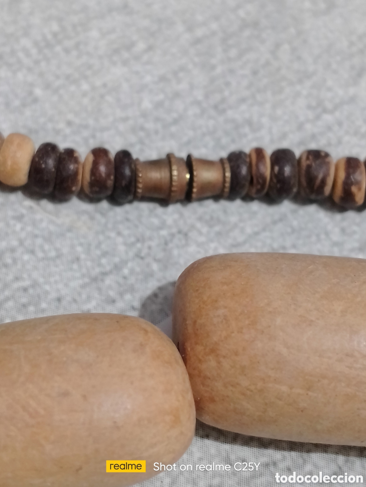 Joyeria: Antiguo collar de madera etnico guinea - Foto 4
