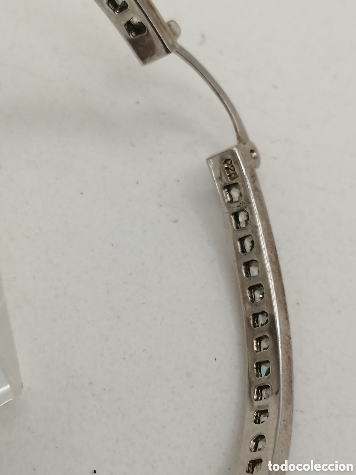 Joyeria: Pendientes Riviere. Plata 925mls y cuarzo blanco - Foto 8