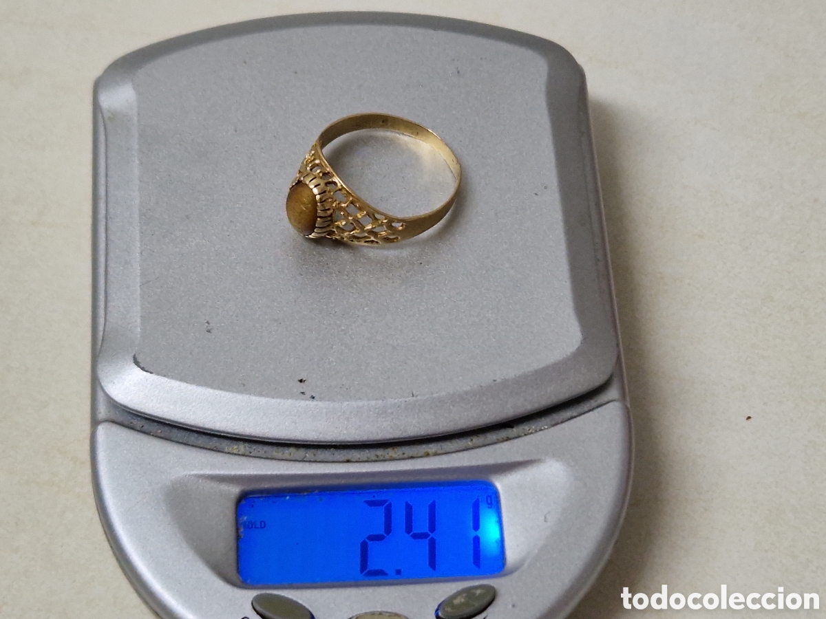 Joyeria: ANILLO DE ORO 18 K CON PIEDRA MARRON - Foto 6
