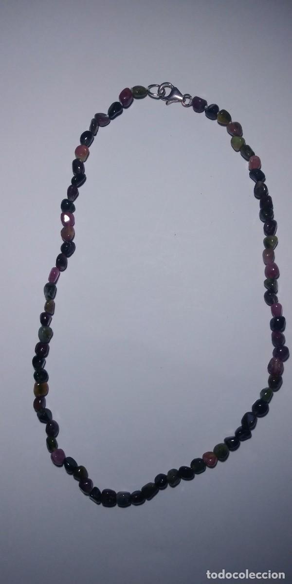 Joyeria: COLLAR TURMALINAS COLORES EN PLATA. - Foto 1