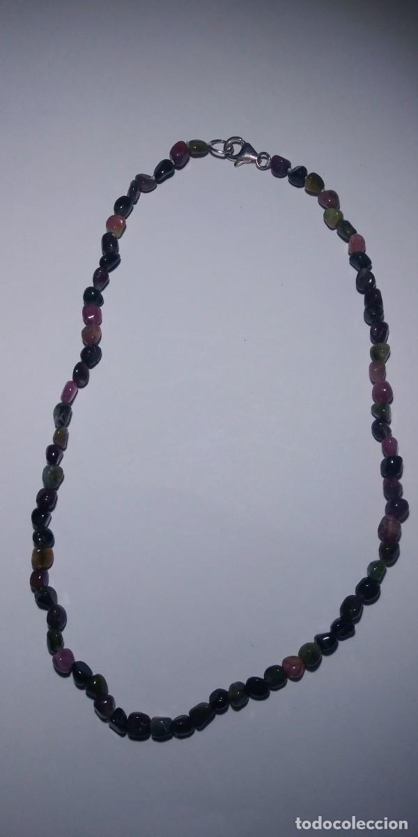 Joyeria: COLLAR TURMALINAS COLORES EN PLATA. - Foto 2