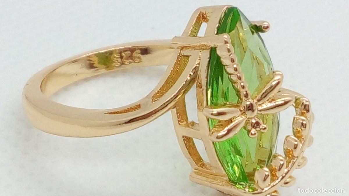 Joyeria: Sortija Lib&eacute;lula Verde - Talla 10 USA - Foto 3