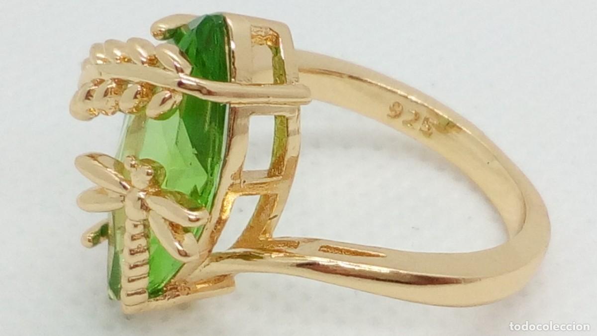 Joyeria: Sortija Lib&eacute;lula Verde - Talla 10 USA - Foto 4