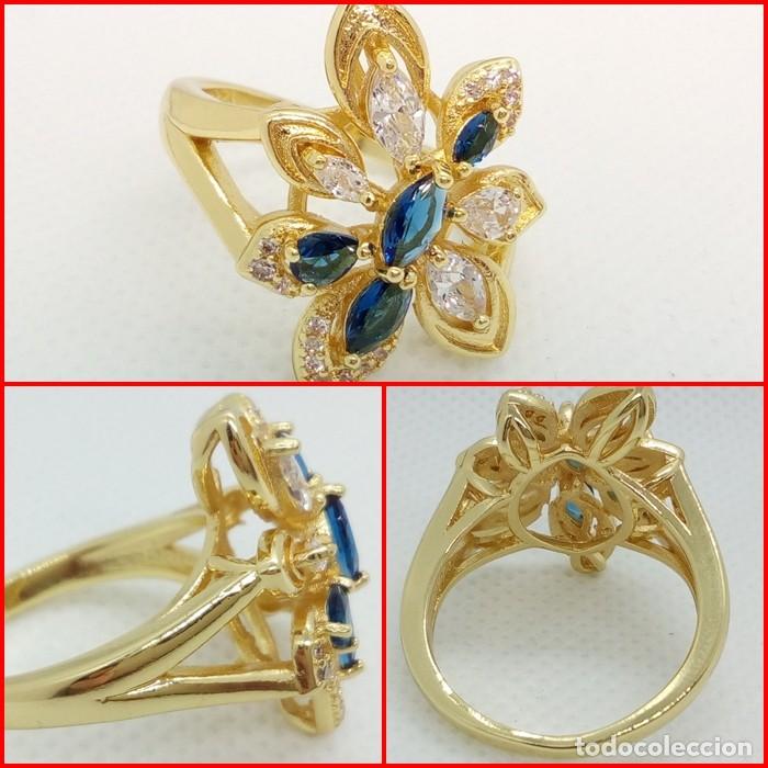 Joyeria: Sortija Flor Dorada - Talla 10 USA - Foto 1