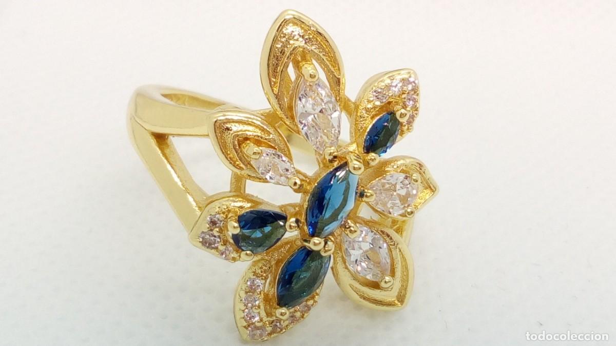 Joyeria: Sortija Flor Dorada - Talla 10 USA - Foto 2
