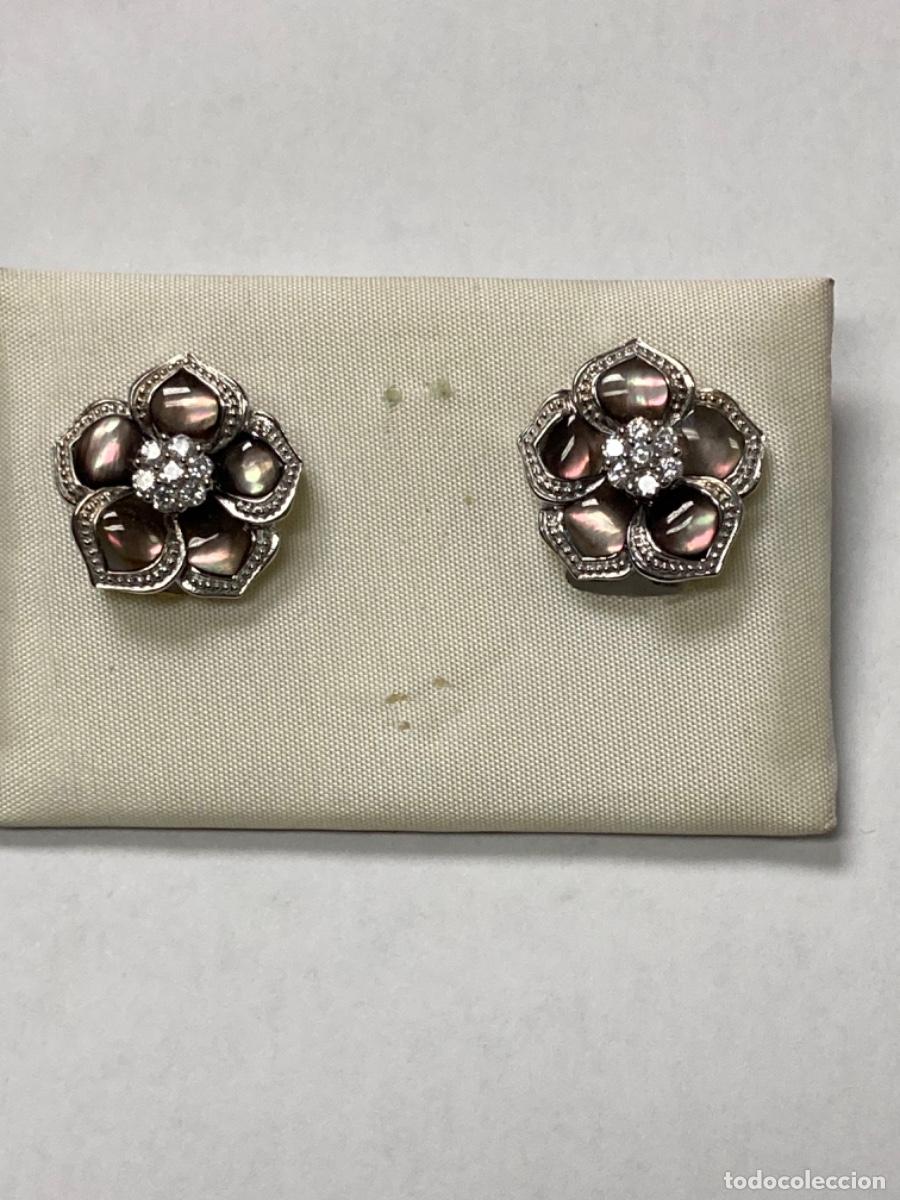 Joyeria: Pendientes de plata y nacar /P160 - Foto 1