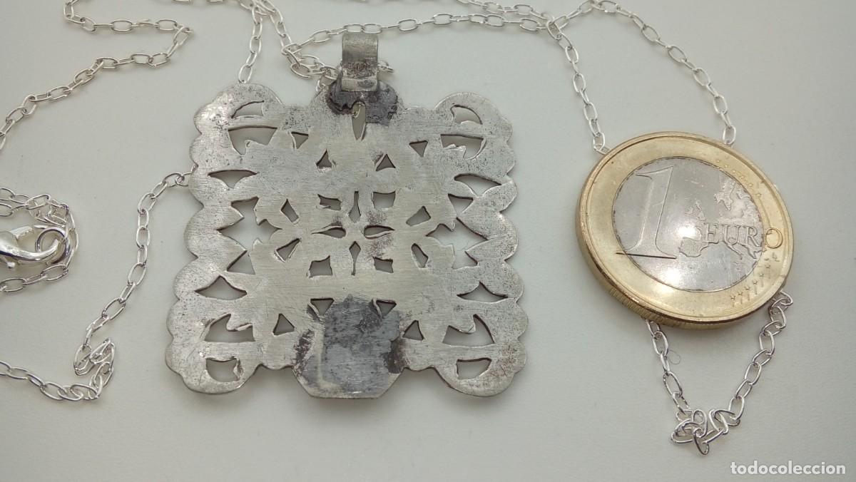 Joyeria: COLGANTE CUADRADO BA&Ntilde;O PLATA - Foto 3