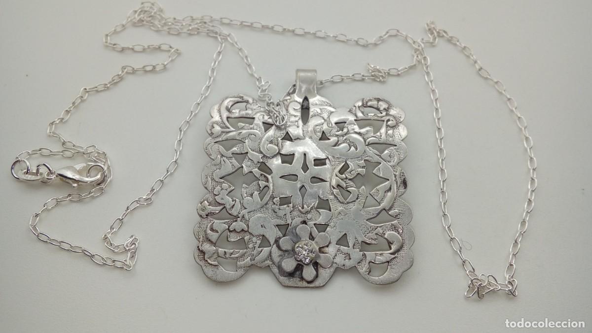 Joyeria: COLGANTE CUADRADO BA&Ntilde;O PLATA - Foto 1