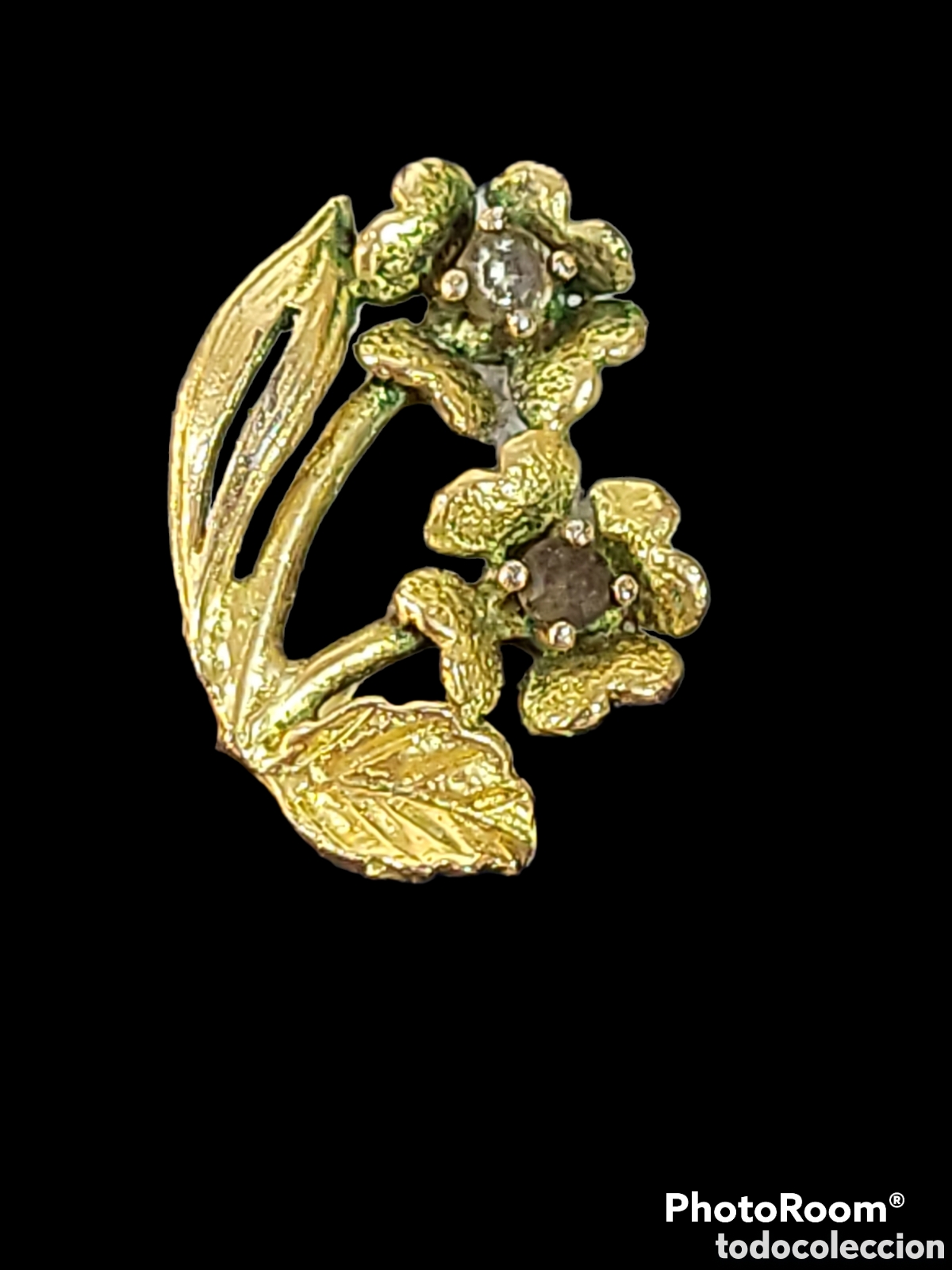 Joyeria: ANTIGUOS PENDIENTES DE PLATA CON BA&Ntilde;O DE ORO - Foto 2