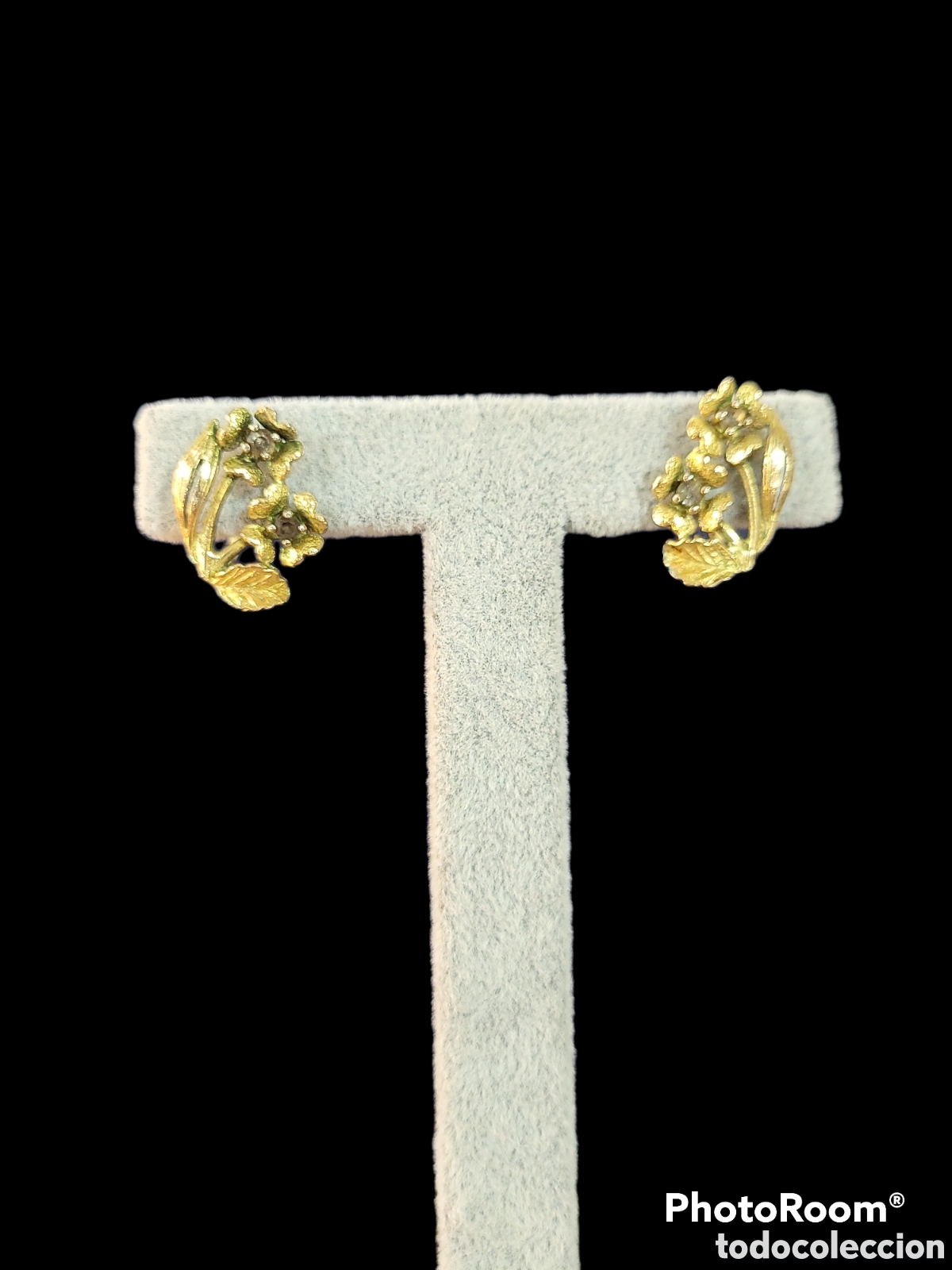 Joyeria: ANTIGUOS PENDIENTES DE PLATA CON BA&Ntilde;O DE ORO - Foto 3