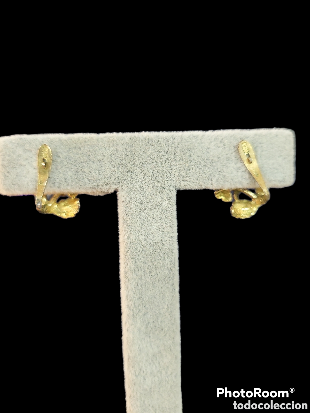 Joyeria: ANTIGUOS PENDIENTES DE PLATA CON BA&Ntilde;O DE ORO - Foto 4