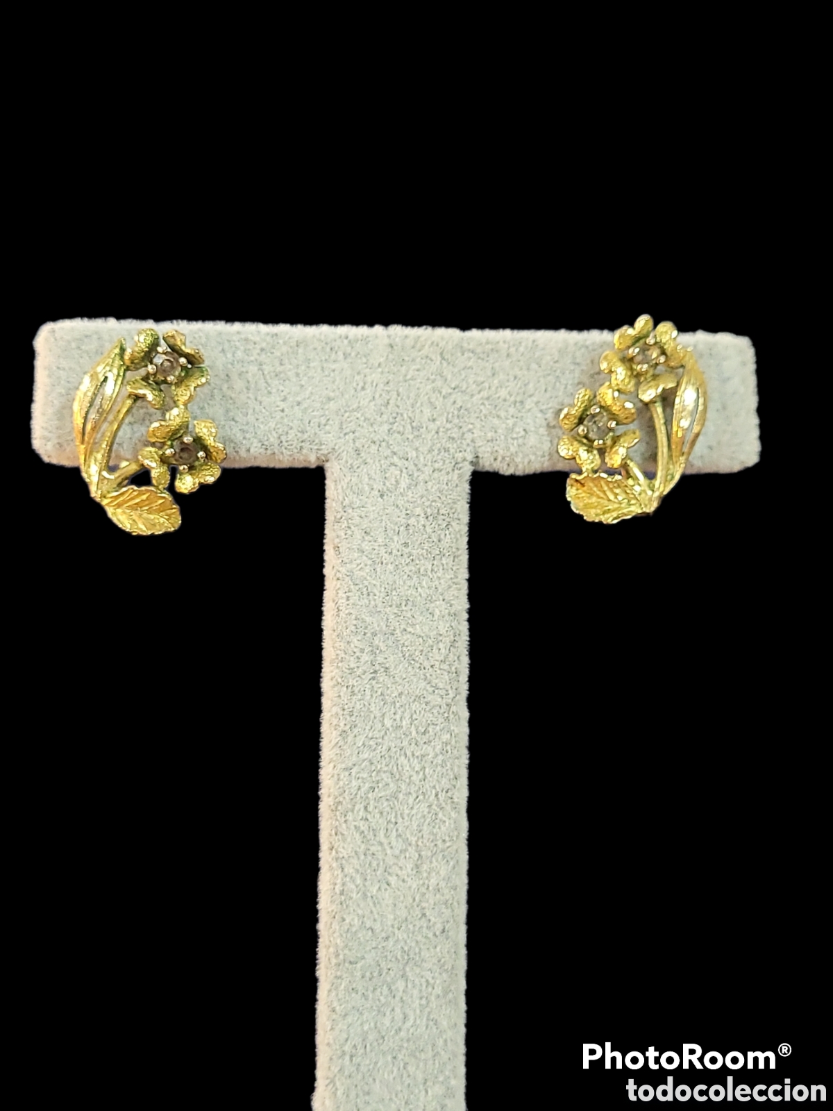 Joyeria: ANTIGUOS PENDIENTES DE PLATA CON BA&Ntilde;O DE ORO - Foto 5