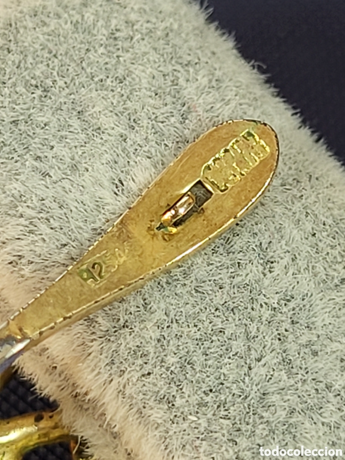 Joyeria: ANTIGUOS PENDIENTES DE PLATA CON BA&Ntilde;O DE ORO - Foto 6