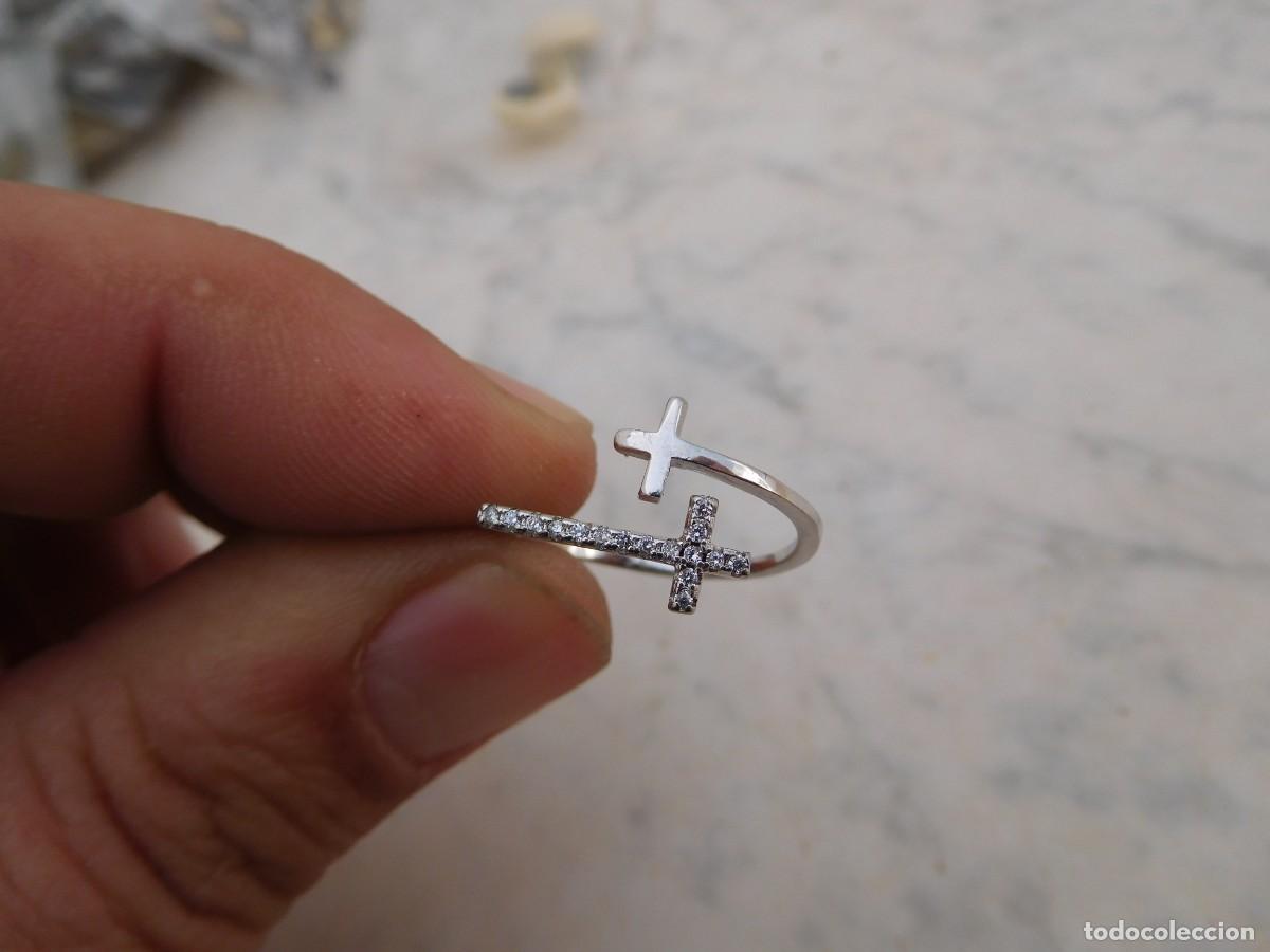 Joyeria: Anillo de plata vintage con cruces - Foto 1