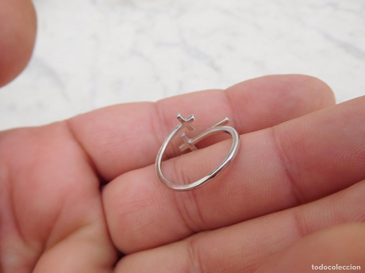Joyeria: Anillo de plata vintage con cruces - Foto 3