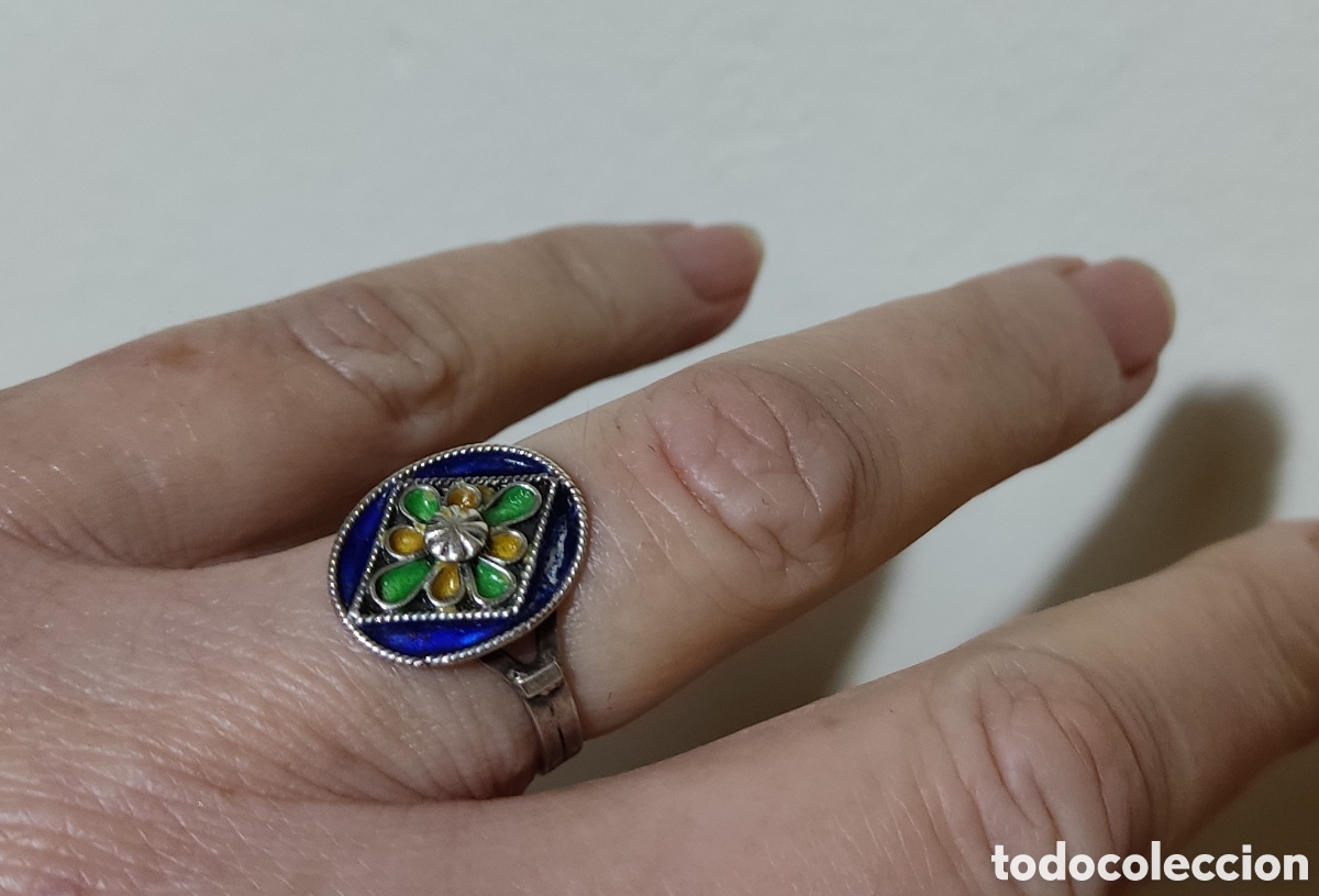 regular Gaviota florero anillo antiguo bereber de plata - Compra venta en todocoleccion