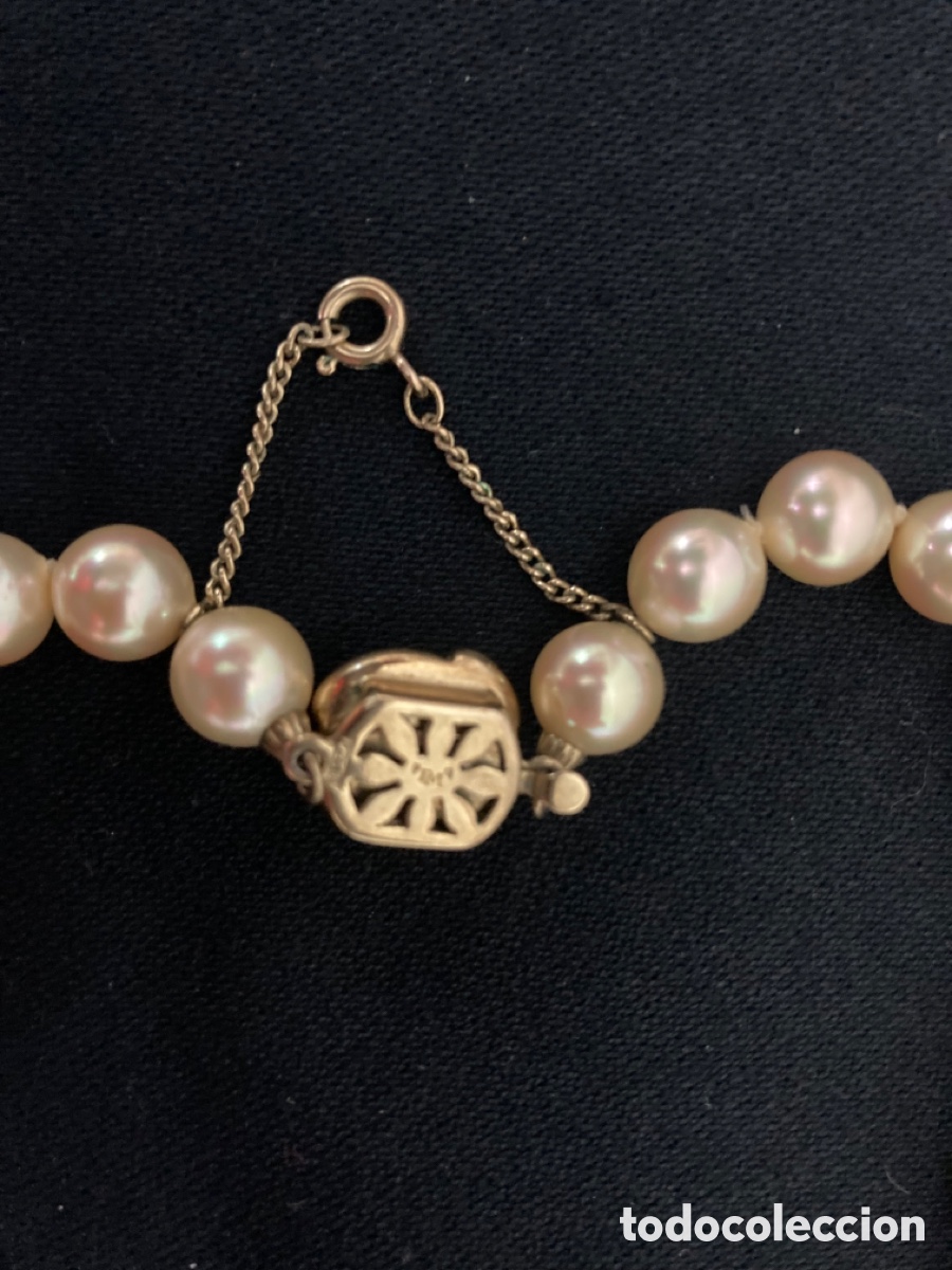 Joyeria: Antiguo collar de perlas y plata dorada. - Foto 3