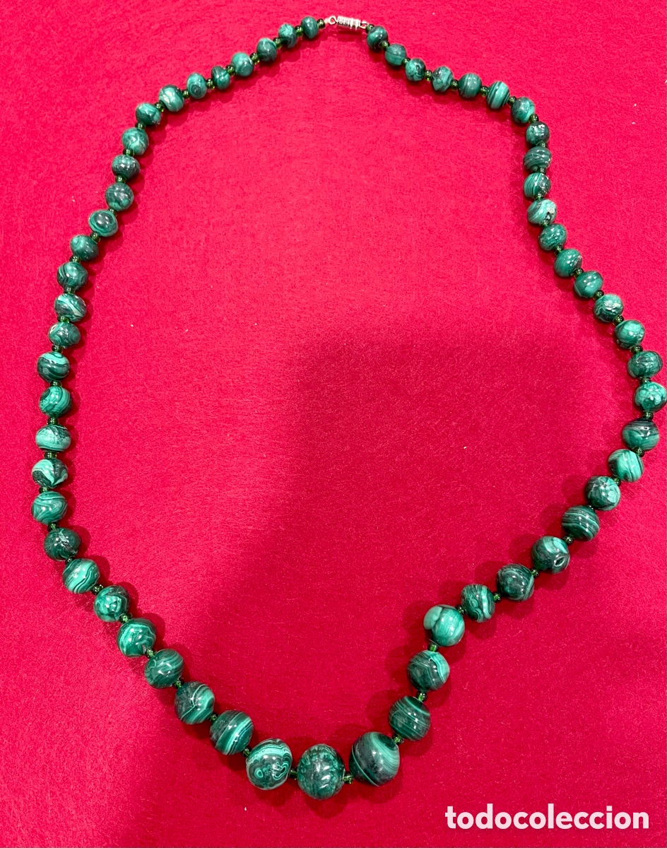 Joyeria: Bonito collar de malaquita. - Foto 1