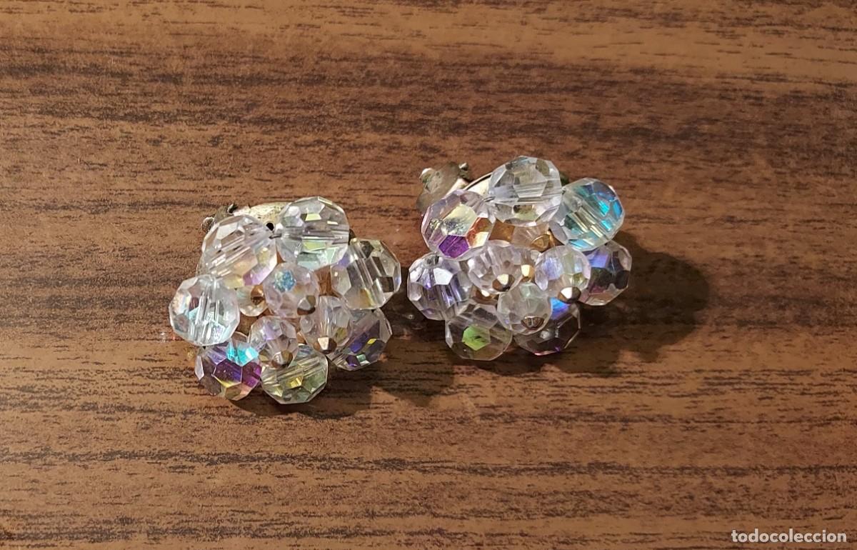 Joaillerie: ANTIGUOS CLIPS PENDIENTES EN CRISTAL DE ROCA - VINTAGE ART DECO - 3 cms di&aacute;metro