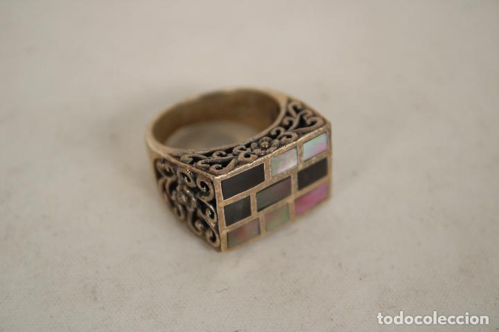 Joyeria: anillo nacar y plata 925 - Foto 2