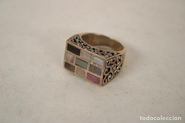 Joyeria: anillo nacar y plata 925 - Foto 1