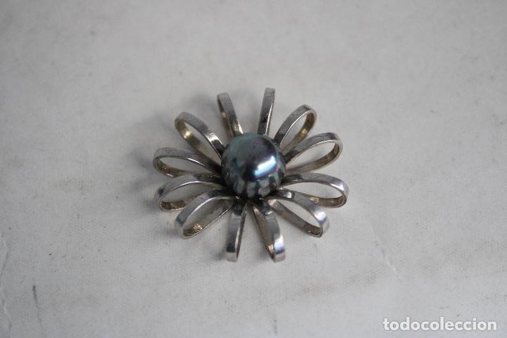 Joyeria: flor perla de plata 925 - Foto 3