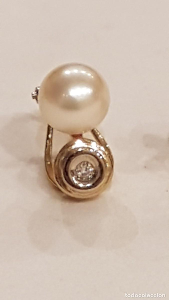Joyeria: PENDIENTES DE ORO 18K PERLAS Y BRILLANTES - Foto 5