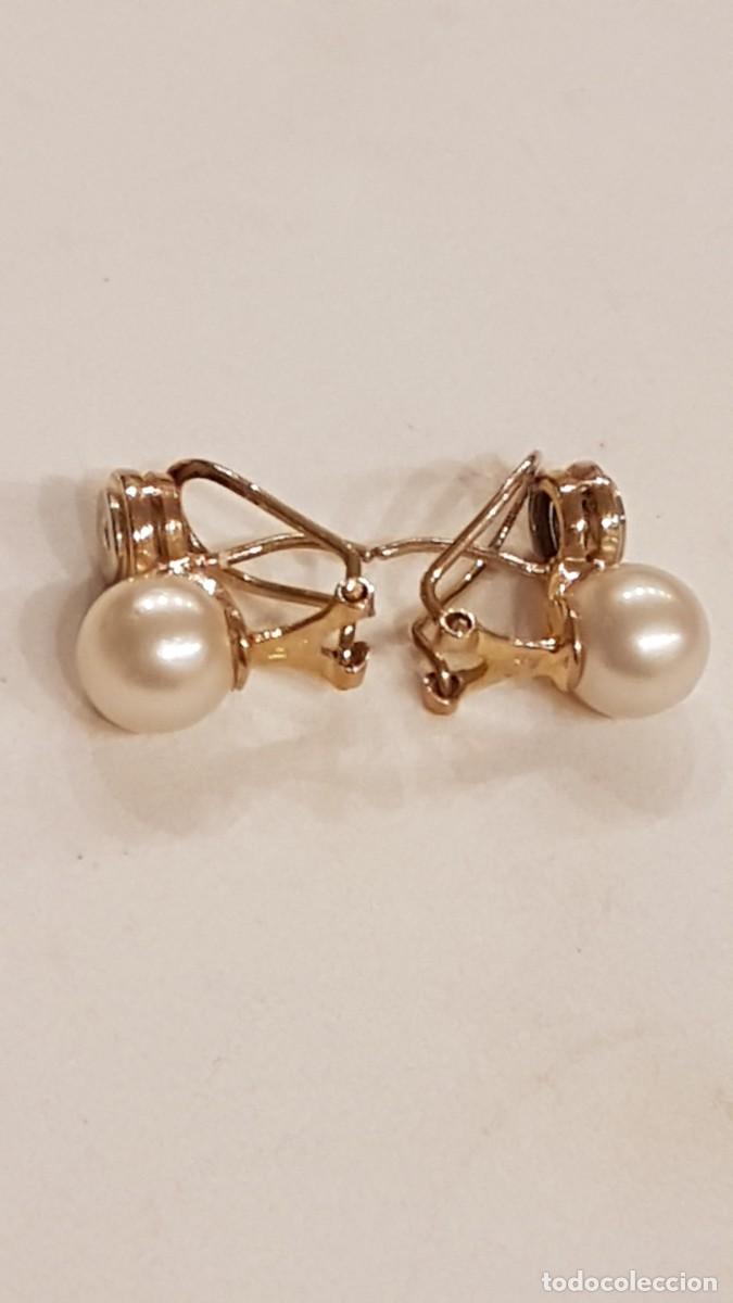 Joyeria: PENDIENTES DE ORO 18K PERLAS Y BRILLANTES - Foto 9