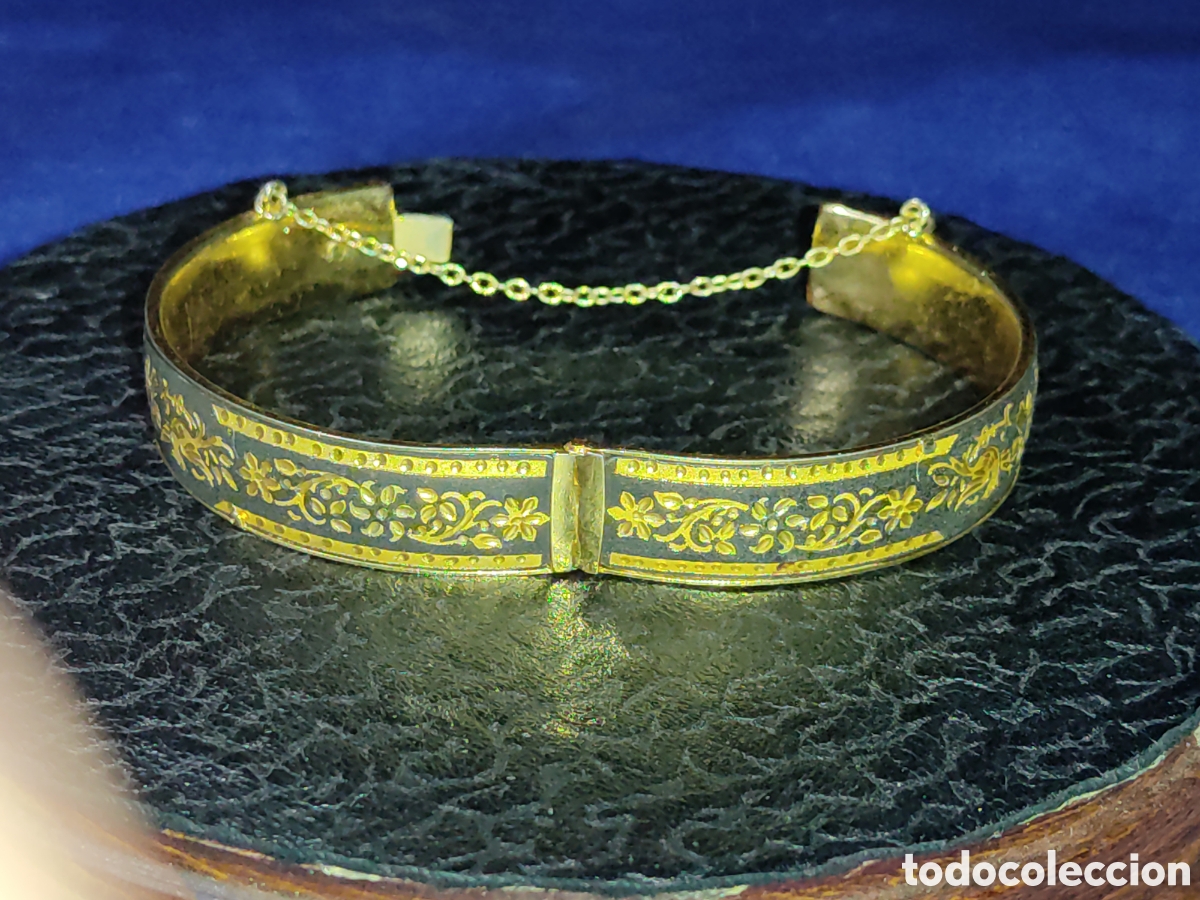 Joyeria: Pulsera damasquinada,Toledo,Vintage. - Foto 5