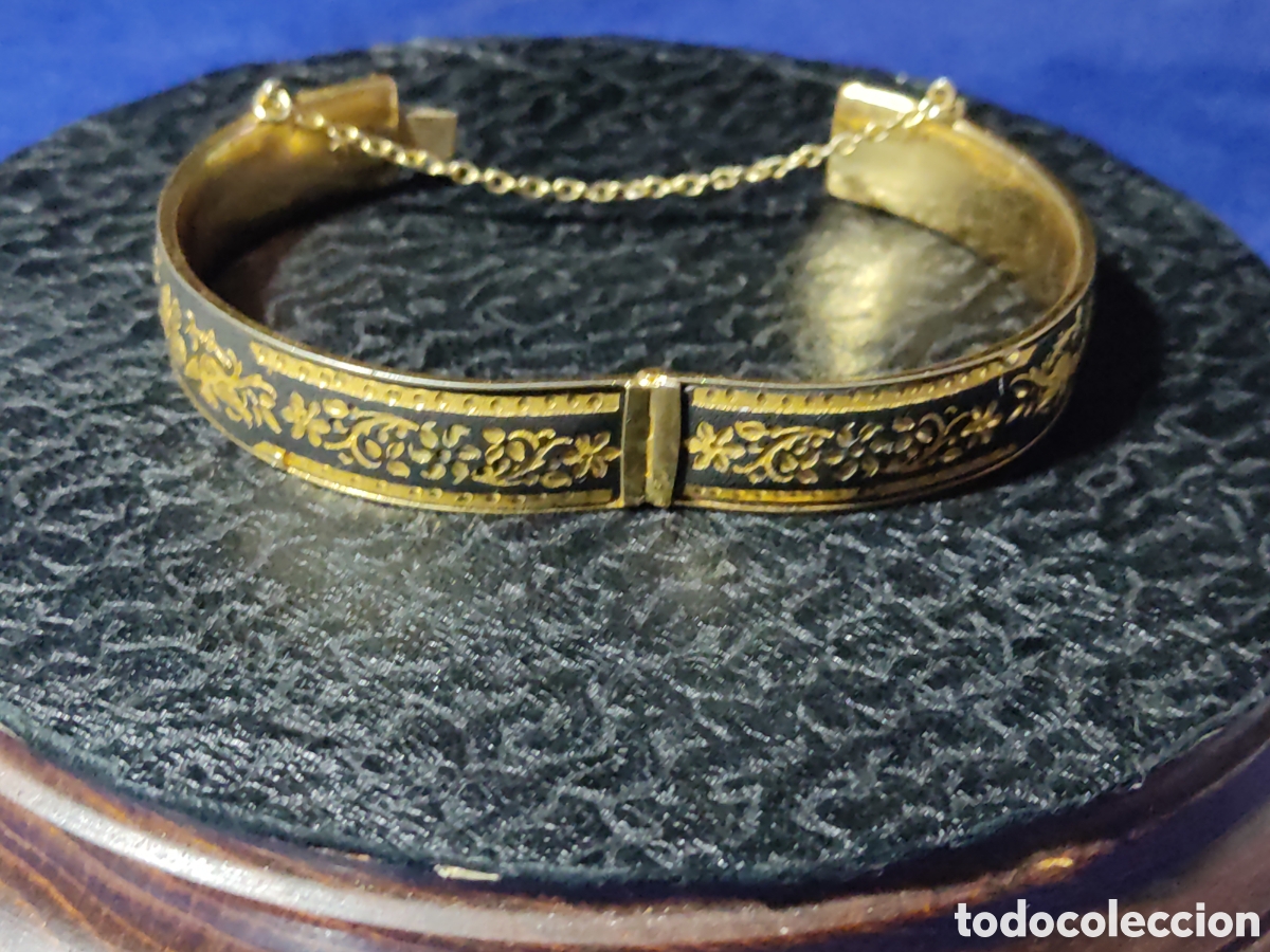 Joyeria: Pulsera damasquinada,Toledo,Vintage. - Foto 6