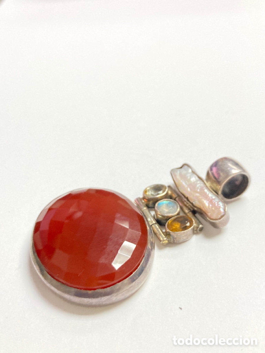 Joyeria: Colgante de plata con piedras y nacar/C69 - Foto 4