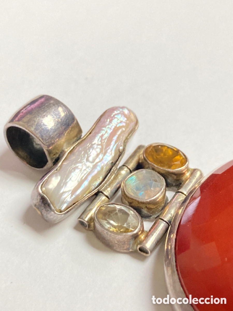 Joyeria: Colgante de plata con piedras y nacar/C69 - Foto 5