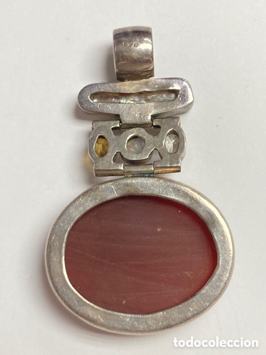 Joyeria: Colgante de plata con piedras y nacar/C69 - Foto 6
