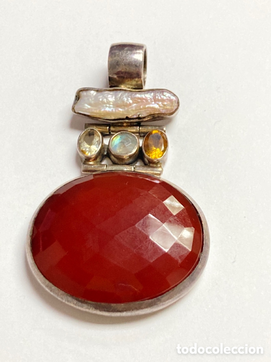 Joyeria: Colgante de plata con piedras y nacar/C69 - Foto 7