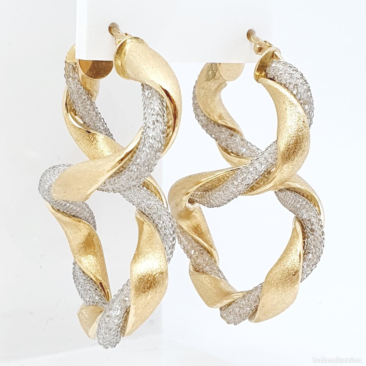Joyeria: 18 quilates Oro amarillo, Oro blanco - Pendientes