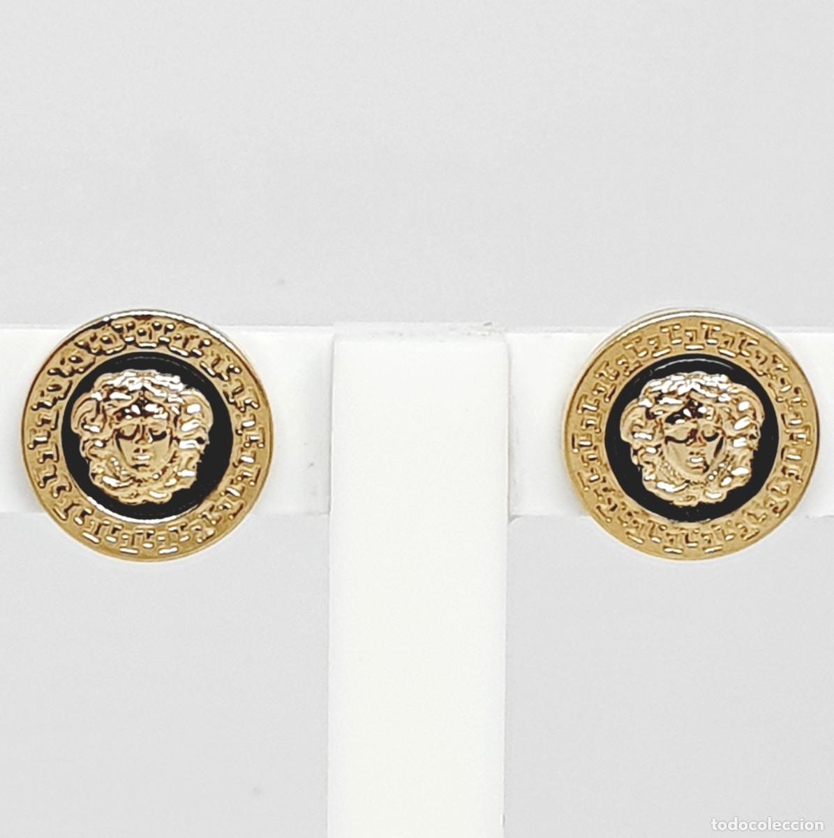 Joyeria: Pendientes de Medusa y onyx en oro 18k. - Foto 1