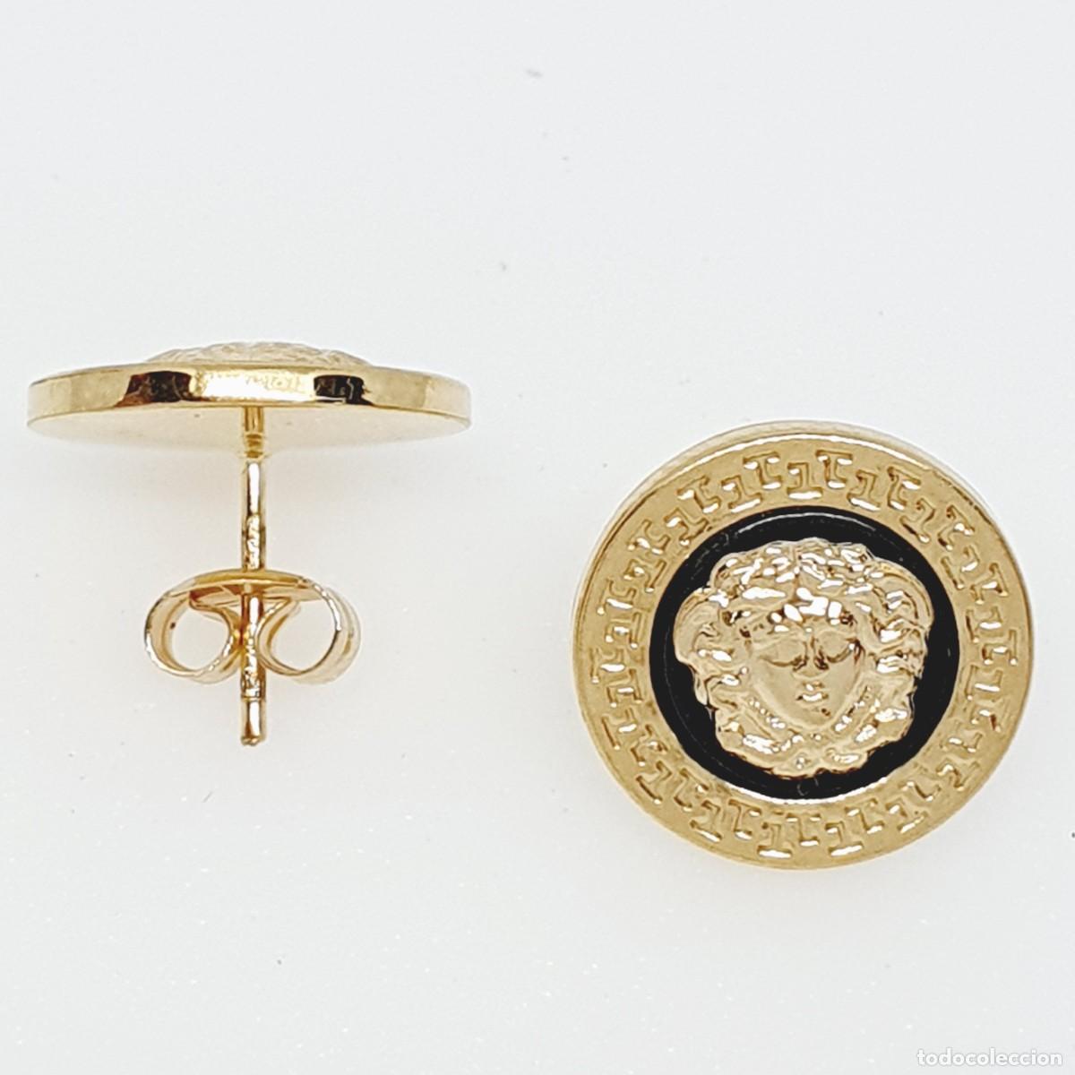 Joyeria: Pendientes de Medusa y onyx en oro 18k. - Foto 3