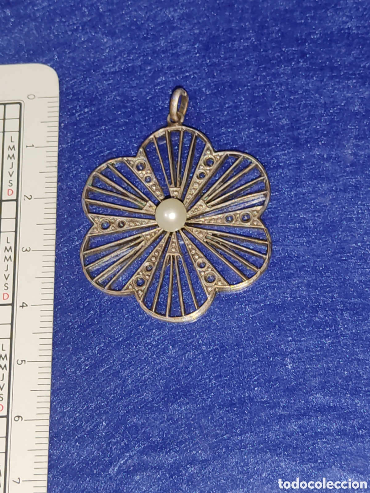 Joyeria: Antiguo colgante con perlita. - Foto 2