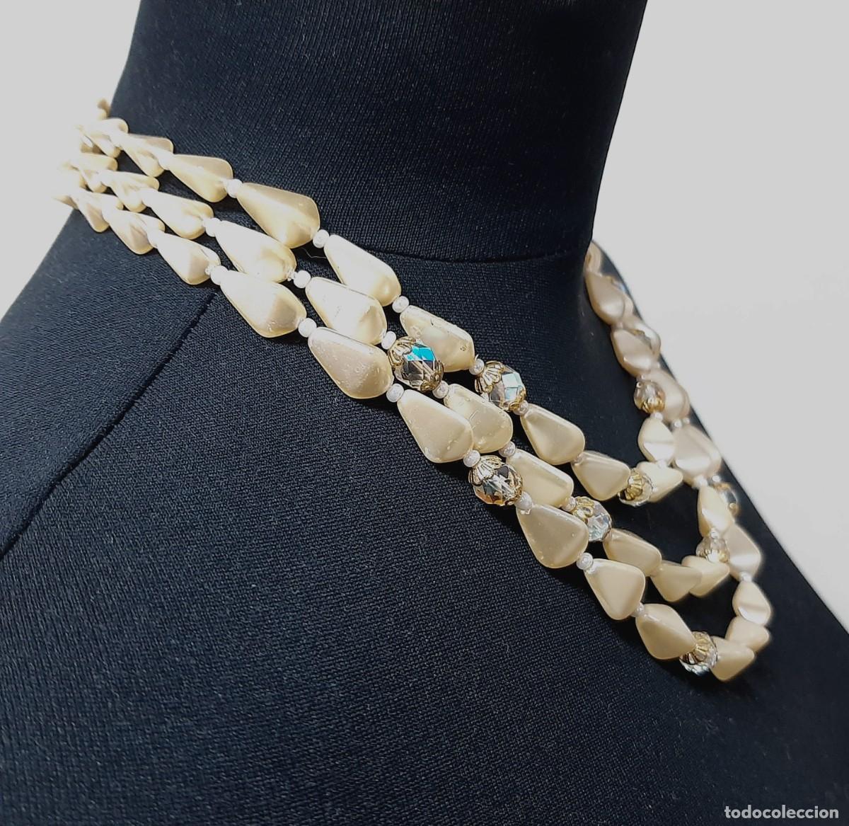 Joyeria: Collar vintage de perlas de imitaci&oacute;n y perlas de pl&aacute;stico (1.3) - Foto 8