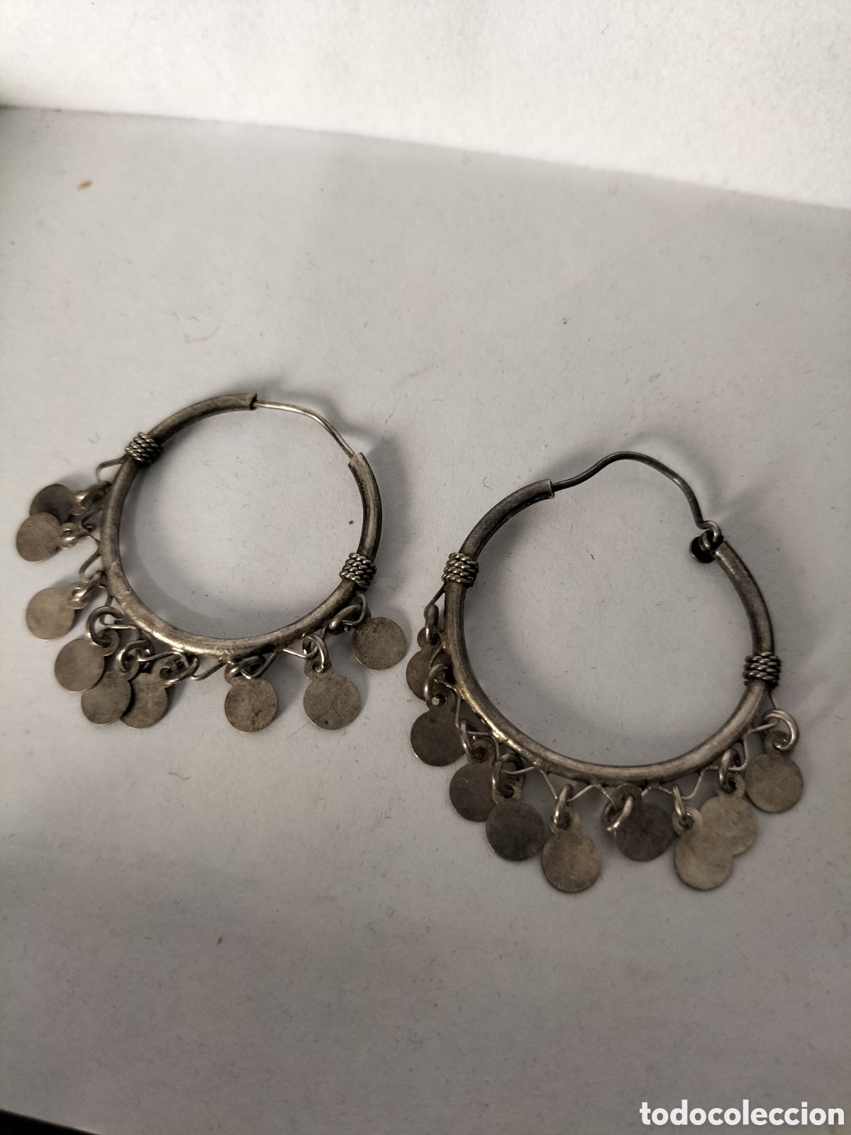 Joyeria: Pendientes antiguos plata regional - Foto 2